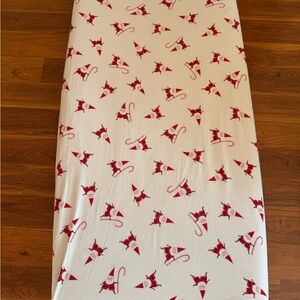 Organic cotton flannel Santa Crib sheet